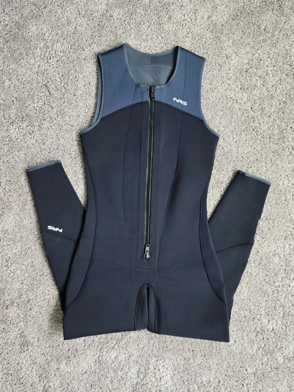 NRS Mens 3.0 Ignitor Wetsuit Neoprene Farmer John Full Length Front Zip Slate M